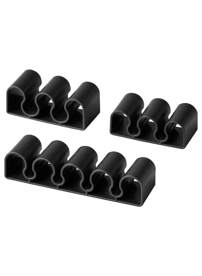 IKEA (IKEA) KALKSTUFF Cable holder, set of 3, dark grey - Image 1